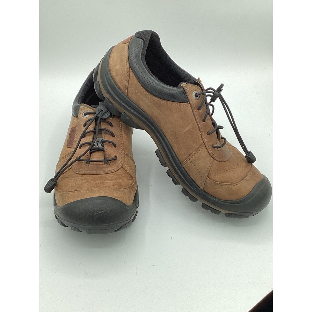 Keen Men's Size 11.5 US Piedmont Brown Leather Lock/Speed Laced Hiking Shoes